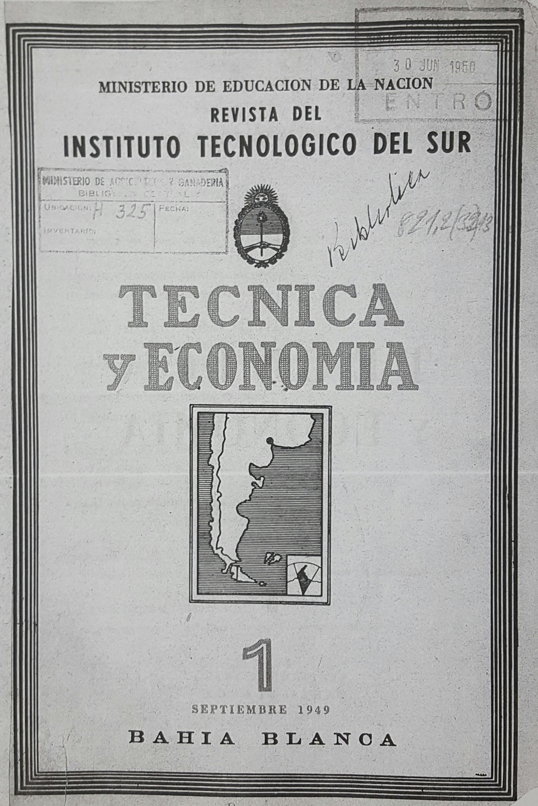 					View Vol. 1 No. 1 (1949): Técnica y Economía
				