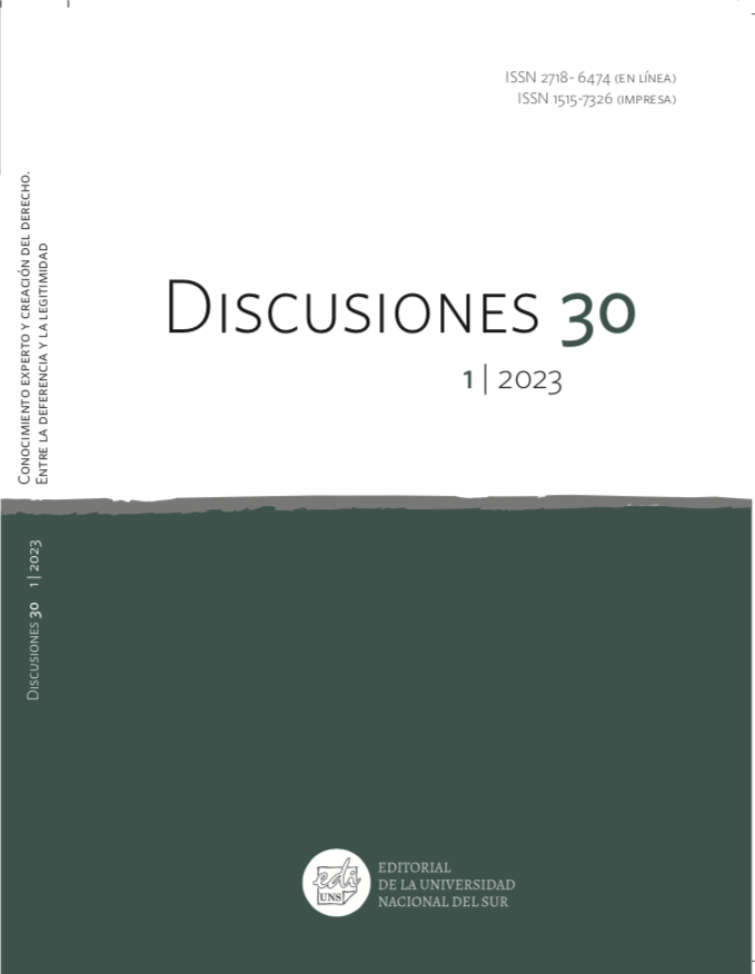 					Ver Vol. 30 Núm. 1 (2023): Conocimiento experto y creación del derecho. Entre la deferencia y la legitimidad
				