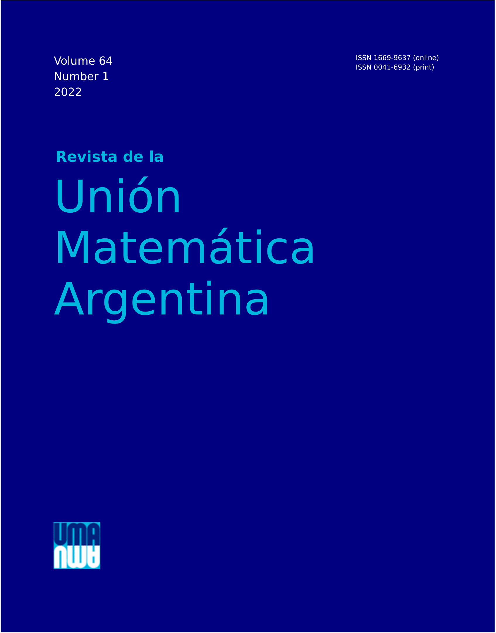 					View Vol. 64 No. 1 (2022): Special Volume: Mathematical Congress of the Americas 2021
				